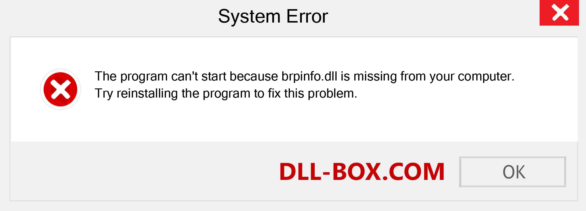  brpinfo.dll file is missing?. Download for Windows 7, 8, 10 - Fix  brpinfo dll Missing Error on Windows, photos, images